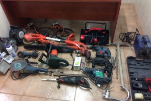 Herramientas halladas en la vivienda de San Isidro