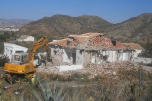 Vivienda demolida en Cantoria en el año 2014.