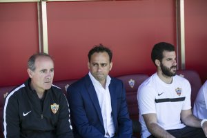 Fran Fernández en el partido frente al Barcelona B.