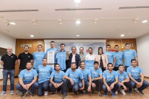 Recepción de Juanjo Segura al Bahía de Almería.