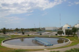 Depuradora de El Bobar donde depositan sus aguas los pueblos del Bajo Andarax.