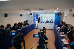 Reunión en la sede del PP.