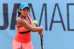 Silvia Vargas en el Mutua Madrid Open sub16.