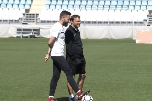 Fran Fernández y Ricardo Molina en el Estadio.