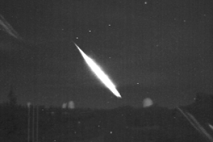 Bólido captado por las cámaras de Calar Alto.