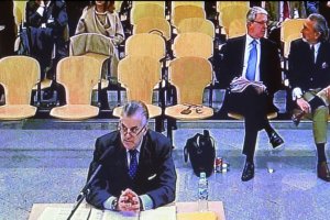 El extesorero del PP, Luis Bárcenas, durante el juicio.