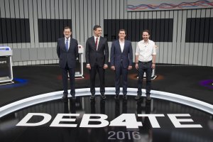 Los cuatro líderes políticos nacionales.