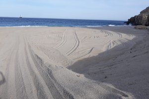 Playa del Corral tras los trabajos llevados a cabo por la Concejalía de Playas.