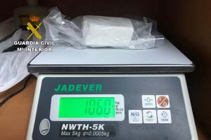 Los 106 gramos de cocaína que guardaba el detenido.