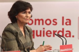 La secretaria de Igualdad del partido socialista, Carmen Calvo.