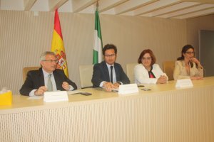 Presentación de la NOJ con Juan Rueda, Francisco Góngora, María José Contreras y Eva María Campos