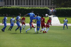 Una jugada del Almería B-Villarrubia.