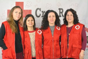 El equipo  de psicólogas reconocidas a nivel nacional por su labor con los paliativos pediátricos. Ana Almansa es la primera por la derecha.