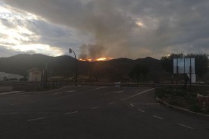 Imagen del incendio declarado esta tarde en el paraje nijareño.