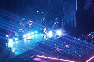 David Bisbal sobre el escenario instalado en la Plaza de Toros.