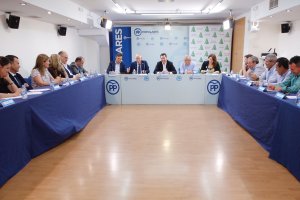 Reunión en la sede del PP.