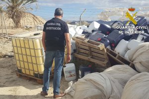 Los agentes localizaron los productos robados en las fincas