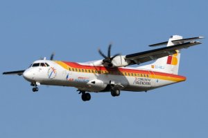 Aeronave de Air Nostrum como la que ha chocado con un pájaro.