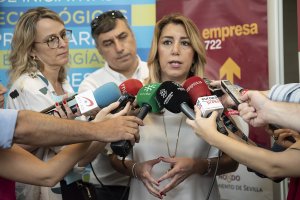 Susana Díaz, esta mañana.