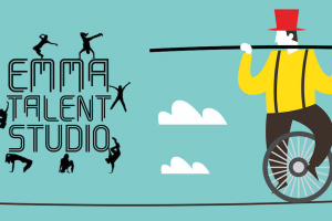 Detalle del cartel de  ‘EMMA Talent Studio’.