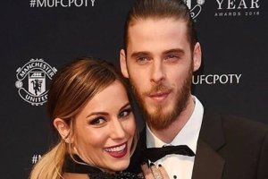 Edurne y De Gea.