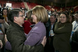 Matarí y cospedal que fue proclamada secretaria general del PP en febrero de 2017.