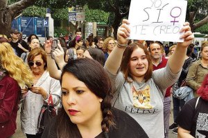 Manifestación en Almería contra la sentencia del caso de La Manada.