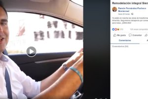 Imagen del vídeo difundido por el alcalde de Almería en su perfil de Facebook.