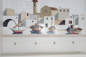 Fuente de la calle Castillejos tras las obras de rehabilitación ejecutadas.