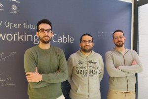 Los integrantes de VitaeSoft en El Cable.