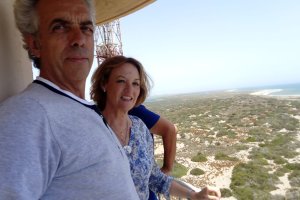 La presidenta ha disfrutado de estas vistas hacia la costa desde el Faro Sabinal.