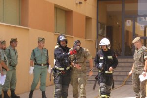 Simulacro en la base Álvarez de Sotomayor de Viator