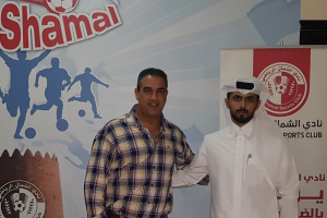 Hicham con el presidente del Shamal.