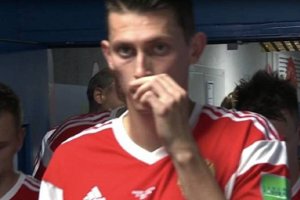 Los jugadores rusos antes de afrontar un partido.