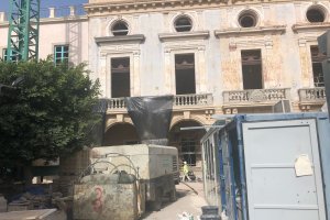 Fachada de la Casa Consistorial aún en obras