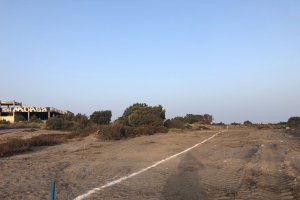 Replanteo de las obras de ampliación del paseo marítimo de la capital