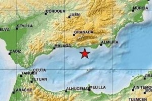 Mapa del IGN con el epicentro del seísmo de enero de 2016.