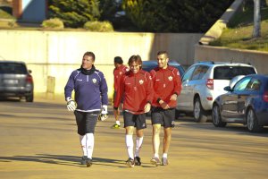 Ángel Férez con Corona y Aleix vidal.