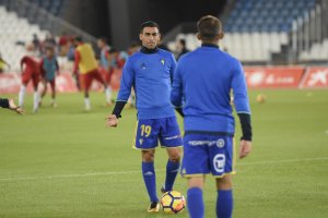 Dani Romera con el Cádiz en el Mediterráneo.