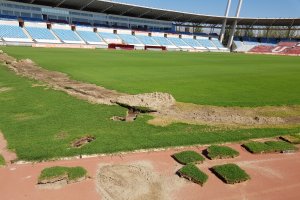 Así está el Estadio Mediterráneo.