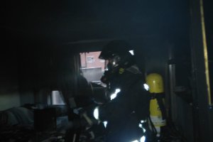 Intervención de los bomberos en una imagen captada in situ con teléfono móvil