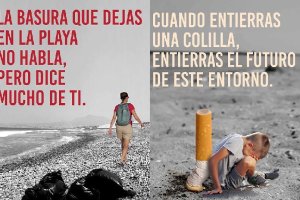 Dos carteles empleados por el Ayuntamiento de Níjar para su campaña.