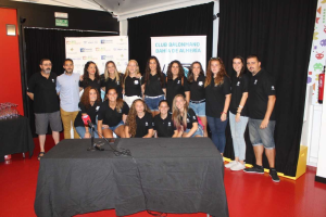 Las almerienses en la presentación de la temporada.