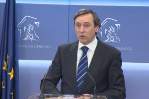 Rafael Hernando durante una comparecencia en el Congreso.