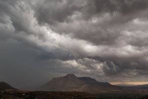 Formación de la tormenta vista desde Vélez Blanco