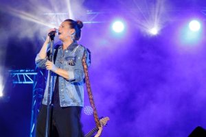 Niña Pastori, durante el concierto que ofreció el martes.