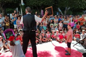 Gabi Magoo, durante su actuación de esta mañana.