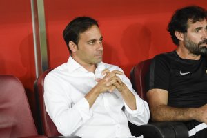 Fran Fernández en el primer partido como local.