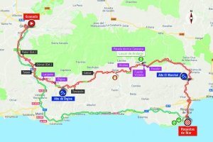 El recorrido de la quinta etapa de La Vuelta.