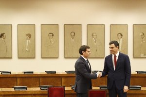Albert Rivera y Pedro Sánchez en un encuentro pasado.